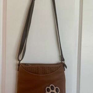 Chala Brand Sweet Paw Print Messenger/Crossbody Bag